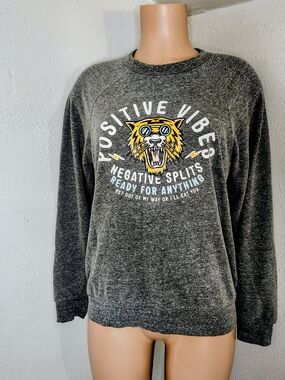 Sarah Marie Design Studio "Positive Vibes Negative Splits" Graphic Sweatshirt